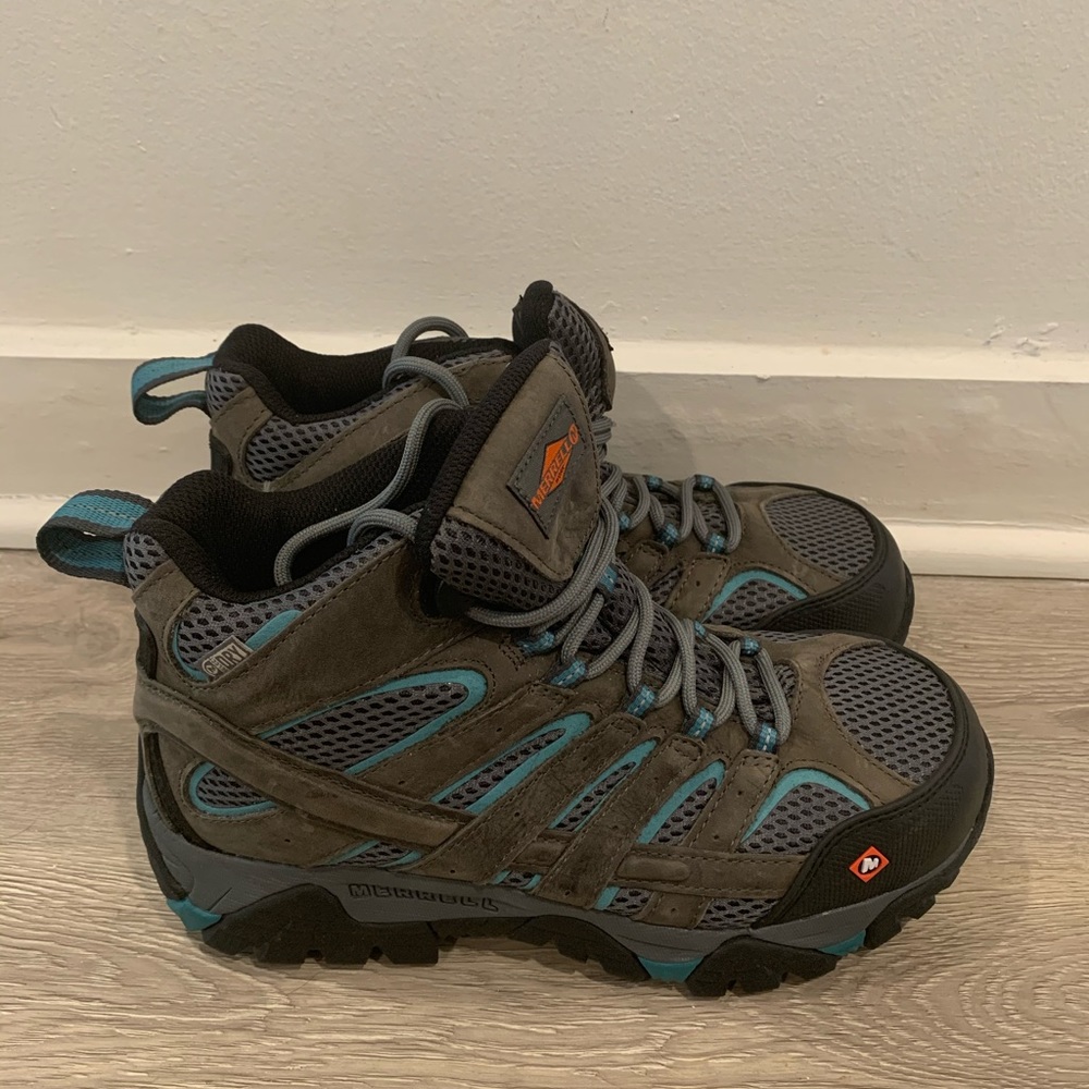 Merrell Moab Vortex Steel Toe Leather Boots Size 7